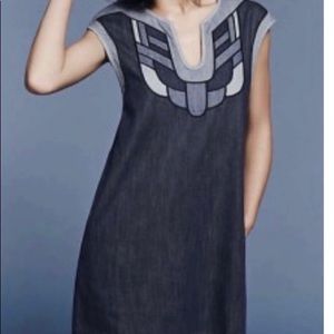 Anthro Holding Horses Sanara Denim Shift Dress